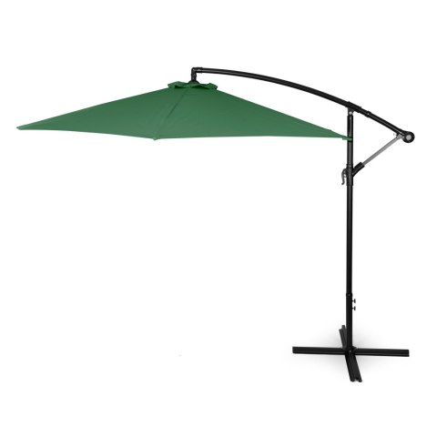 Parasol ogrodowy duży na wysięgniku składany 3 m 6 żeber zielony MultiGarden Parasol ogrodowy duży na wysięgniku składany 3 m 6 żeber zielony MultiGarden