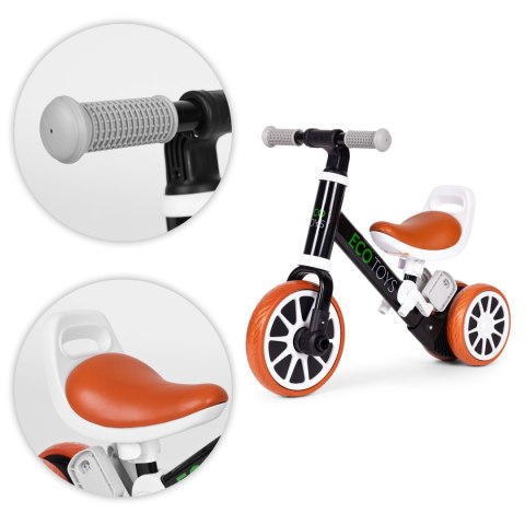 Rowerek biegowy jeździk z pedałami 2w1 czarny ECOTOYS Rowerek biegowy jeździk z pedałami 2w1 czarny ECOTOYS
