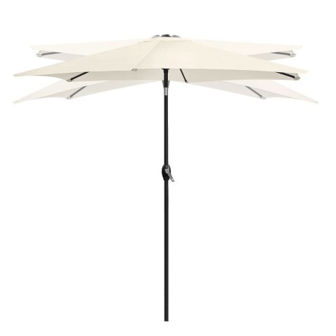 Składany parasol ogrodowy balkonowy regulowany 210 cm beżowy Składany parasol ogrodowy balkonowy regulowany 210 cm beżowy