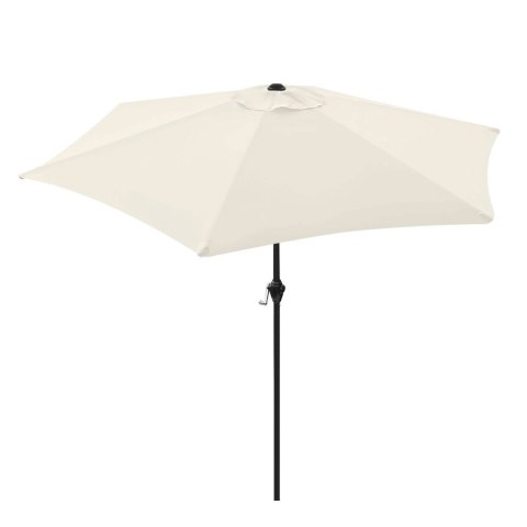 Składany parasol ogrodowy balkonowy regulowany 210 cm beżowy Składany parasol ogrodowy balkonowy regulowany 210 cm beżowy