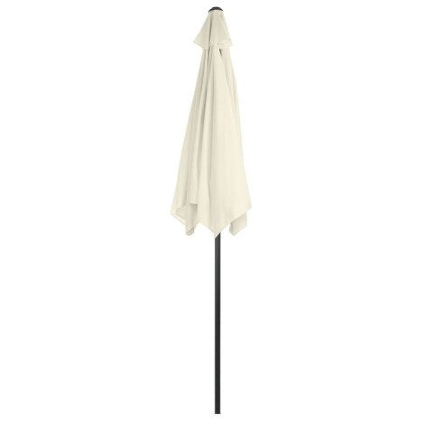 Składany parasol ogrodowy balkonowy regulowany 210 cm beżowy Składany parasol ogrodowy balkonowy regulowany 210 cm beżowy
