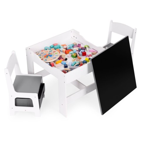Zestaw mebli dla dzieci stolik + 2 krzesła tablica kredowa ECOTOYS Zestaw mebli dla dzieci stolik + 2 krzesła tablica kredowa ECOTOYS