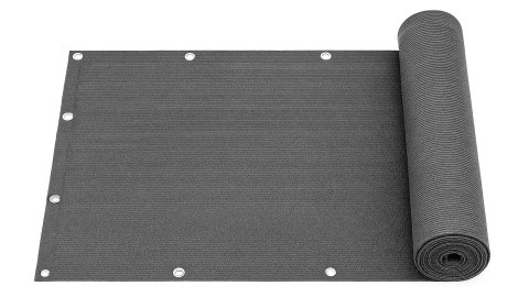 Osłona balkonowa z okuciami 100x500 cm siatka cieniująca + elementy instalacyjne szara MultiGarden Osłona balkonowa z okuciami 100x500 cm siatka cieniująca + elementy instalacyjne szara MultiGarden