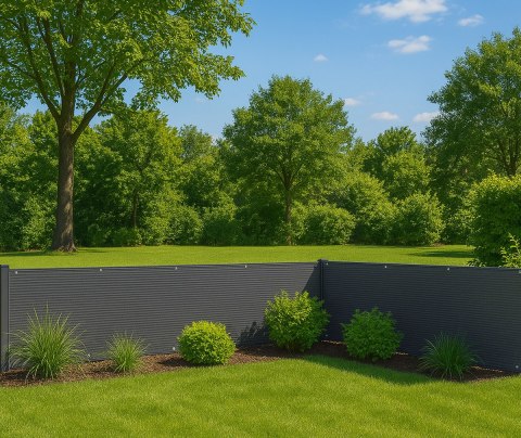 Osłona balkonowa z okuciami 100x500 cm siatka cieniująca + elementy instalacyjne szara MultiGarden Osłona balkonowa z okuciami 100x500 cm siatka cieniująca + elementy instalacyjne szara MultiGarden