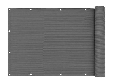 Osłona balkonowa z okuciami 150x500 cm siatka cieniująca + elementy instalacyjne szara MultiGarden Osłona balkonowa z okuciami 150x500 cm siatka cieniująca + elementy instalacyjne szara MultiGarden