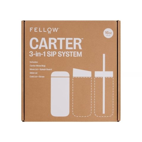 Fellow Carter Zes Kubek+3 nakrętki Biały mat 473ml Fellow Carter Zes Kubek+3 nakrętki Biały mat 473ml