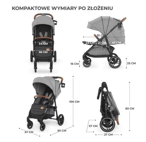 Wózek spacerowy grande plus grey Wózek spacerowy grande plus grey
