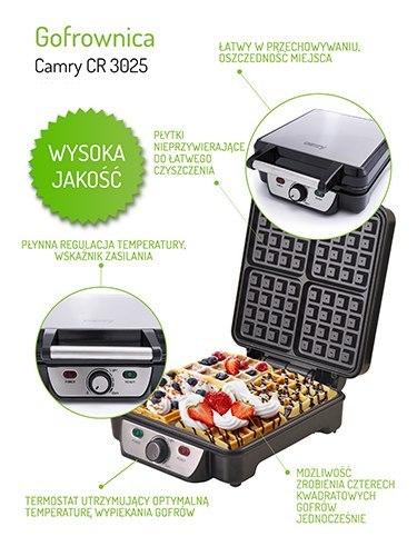CR 3025 Gofrownica 1500 w CR 3025 Gofrownica 1500 w