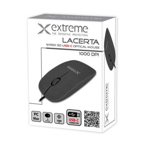 XM111K Extreme mysz przewod. 3d opt. usb-c lacerta czarna XM111K Extreme mysz przewod. 3d opt. usb-c lacerta czarna