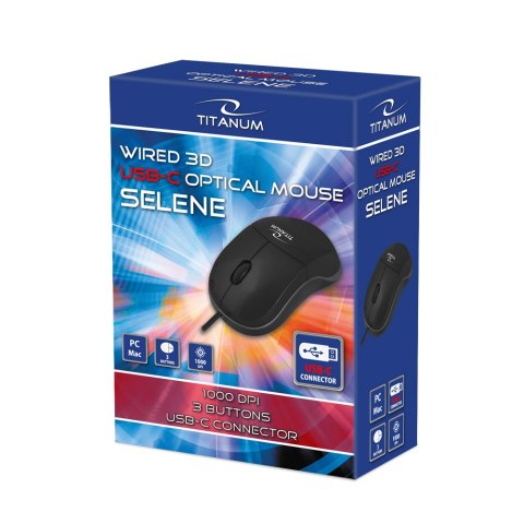 TM124K Titanum mysz przewod. 3d opt. usb-c selene TM124K Titanum mysz przewod. 3d opt. usb-c selene
