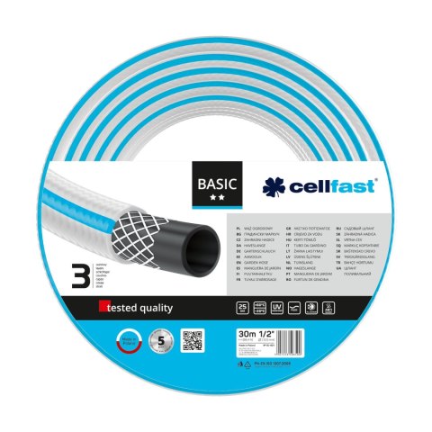 Wąż ogrodowy Cellfast Basic 1/2" 30m Wąż ogrodowy Cellfast Basic 1/2" 30m