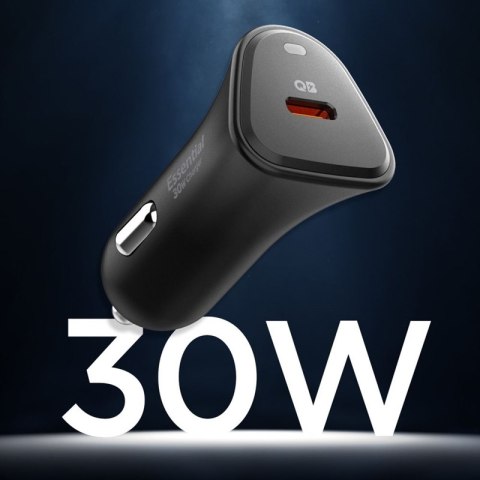 Spigen Essential EV301 - Ładowarka samochodowa USB-C PD 3.0 PPS 30W (Czarny) Spigen Essential EV301 - Ładowarka samochodowa USB-C PD 3.0 PPS 30W (Czarny)