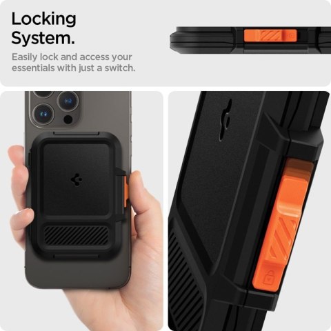 Spigen Lock Fit MagSafe - Portfel magnetyczny (Black) Spigen Lock Fit MagSafe - Portfel magnetyczny (Black)