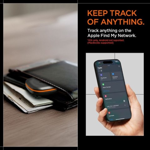 Spigen TagMe Bluetooth Tracker - Lokalizator do kluczy, plecaka, torby Apple Find My (Czarny) Spigen TagMe Bluetooth Tracker - Lokalizator do kluczy, plecaka, torby Apple Find My (Czarny)