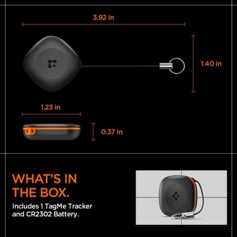 Spigen TagMe Bluetooth Tracker - Lokalizator do kluczy, plecaka, torby Apple Find My (Czarny) Spigen TagMe Bluetooth Tracker - Lokalizator do kluczy, plecaka, torby Apple Find My (Czarny)