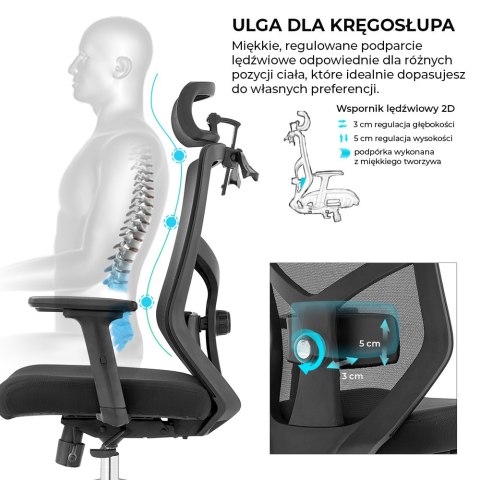Fotel biurowy ergonomiczny Rosa musztardowy ANGEL Fotel biurowy ergonomiczny Rosa musztardowy ANGEL