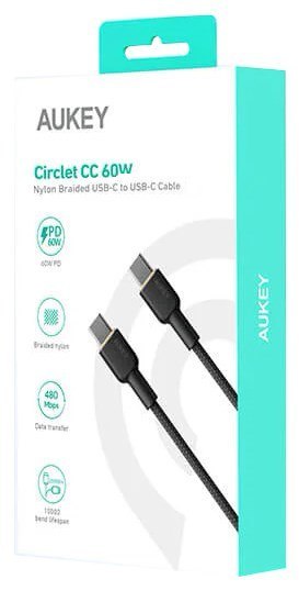 AUKEY CB-NCC2 KABEL USB-C QC PD 1.8M 3A 60W NYLON AUKEY CB-NCC2 KABEL USB-C QC PD 1.8M 3A 60W NYLON