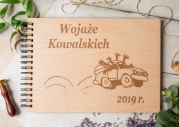Album drewniany wakacyjny grawer,22x30cm poziom WK1