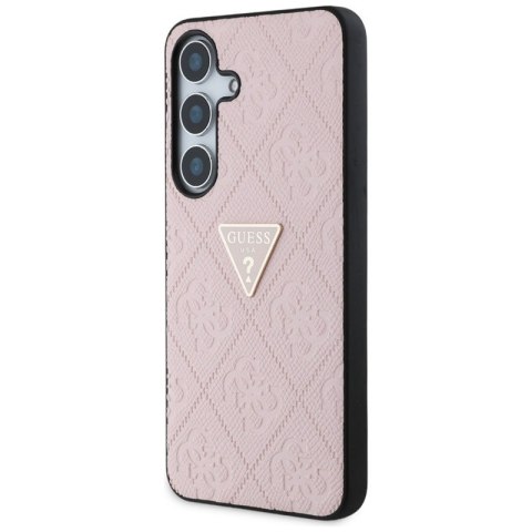Guess Hot Stamp 4G Pattern Triangle Metal Logo - Etui do Samsung Galaxy S25 (różowy) Guess Hot Stamp 4G Pattern Triangle Metal Logo - Etui do Samsung Galaxy S25 (różowy)