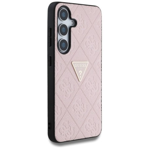 Guess Hot Stamp 4G Pattern Triangle Metal Logo - Etui do Samsung Galaxy S25 (różowy) Guess Hot Stamp 4G Pattern Triangle Metal Logo - Etui do Samsung Galaxy S25 (różowy)