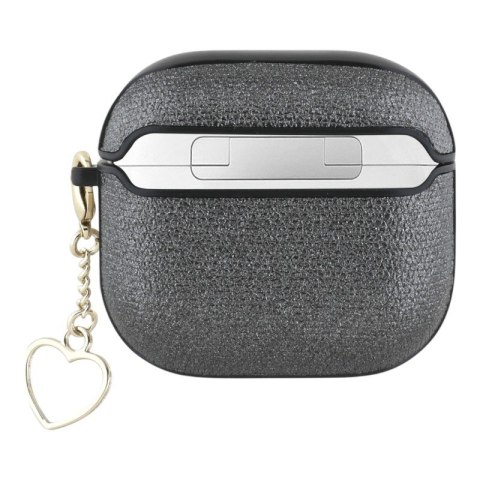 Guess Metallic Script Charm - Etui AirPods 4 (czarny) Guess Metallic Script Charm - Etui AirPods 4 (czarny)