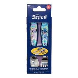 Disney Stitch - Zestaw metalowych sztućców z kolekcji Stitch & Angel (łyżka i widelec)