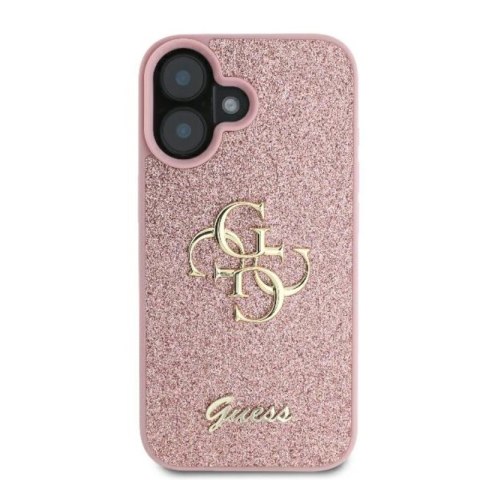 Guess Fixed Glitter Big 4G - Etui iPhone 16 Plus (różówy) Guess Fixed Glitter Big 4G - Etui iPhone 16 Plus (różówy)