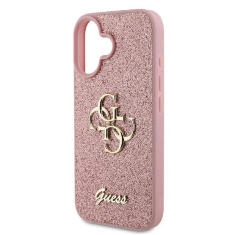 Guess Fixed Glitter Big 4G - Etui iPhone 16 Plus (różówy) Guess Fixed Glitter Big 4G - Etui iPhone 16 Plus (różówy)