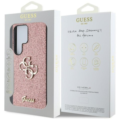 Guess Fixed Glitter Big 4G Metal Logo - Etui do Samsung Galaxy S25 Ultra (różowy) Guess Fixed Glitter Big 4G Metal Logo - Etui do Samsung Galaxy S25 Ultra (różowy)