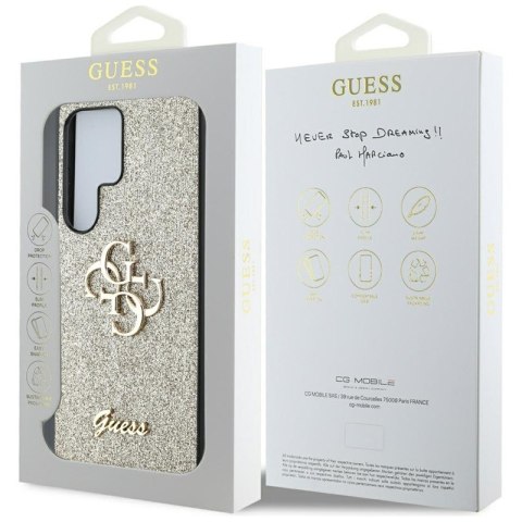 Guess Fixed Glitter Big 4G Metal Logo - Etui do Samsung Galaxy S25 Ultra (złoty) Guess Fixed Glitter Big 4G Metal Logo - Etui do Samsung Galaxy S25 Ultra (złoty)