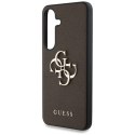 Guess Grained Big 4G Logo Small Classic Logo - Etui do Samsung Galaxy S25 (brązowy)