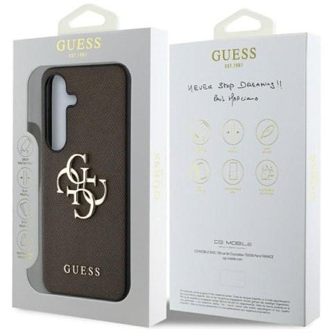 Guess Grained Big 4G Logo Small Classic Logo - Etui do Samsung Galaxy S25 (brązowy) Guess Grained Big 4G Logo Small Classic Logo - Etui do Samsung Galaxy S25 (brązowy)