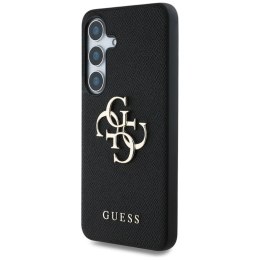 Guess Grained Big 4G Logo Small Classic Logo - Etui do Samsung Galaxy S25+ (czarny)