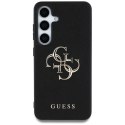 Guess Grained Big 4G Logo Small Classic Logo - Etui do Samsung Galaxy S25+ (czarny)