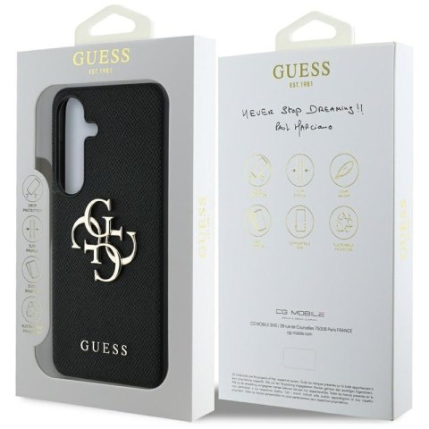 Guess Grained Big 4G Logo Small Classic Logo - Etui do Samsung Galaxy S25+ (czarny) Guess Grained Big 4G Logo Small Classic Logo - Etui do Samsung Galaxy S25+ (czarny)