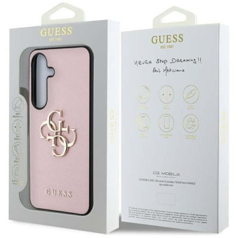 Guess Grained Big 4G Logo Small Classic Logo - Etui do Samsung Galaxy S25 (różowy) Guess Grained Big 4G Logo Small Classic Logo - Etui do Samsung Galaxy S25 (różowy)