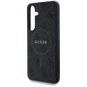 Guess Leather 4G Colored Ring Classic Logo MagSafe - Etui do Samsung Galaxy S25 (czarny)