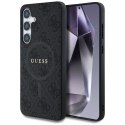 Guess Leather 4G Colored Ring Classic Logo MagSafe - Etui do Samsung Galaxy S25+ (czarny)