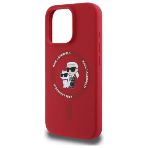 Karl Lagerfeld Silicone Karl & Choupette Ring MagSafe - Etui iPhone 16 Pro (czerwony) Karl Lagerfeld Silicone Karl & Choupette Ring MagSafe - Etui iPhone 16 Pro (czerwony)