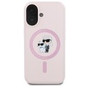 Karl Lagerfeld Silicone Karl & Choupette Ring MagSafe - Etui iPhone 16 (różowy)