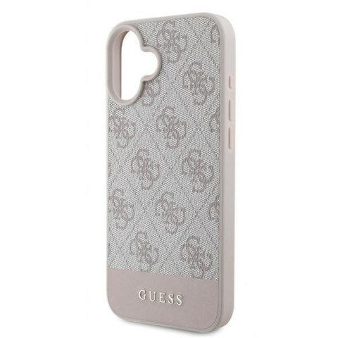 Guess 4G Bottom Stripe - Etui iPhone 16 Plus (różowy) Guess 4G Bottom Stripe - Etui iPhone 16 Plus (różowy)