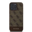 Guess 4G Bottom Stripe - Etui iPhone 16 Pro (brązowy)