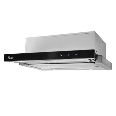 Okap podszafkowy teleskopowy AKPO WK-7 LIGHT GLASS TOUCH 60 INOX CZARNY front czarne szkło, dotykowy Okap podszafkowy teleskopowy AKPO WK-7 LIGHT GLASS TOUCH 60 INOX CZARNY front czarne szkło, dotykowy