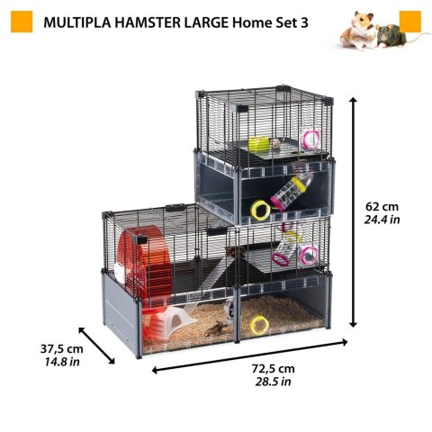 FERPLAST Multipla Hamster Large 107,5x37,5x H 42cm FERPLAST Multipla Hamster Large 107,5x37,5x H 42cm