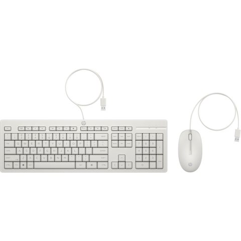 Klawiatura + mysz HP 225 Wired Mouse and Keyboard Combo White 86J24AA Klawiatura + mysz HP 225 Wired Mouse and Keyboard Combo White 86J24AA