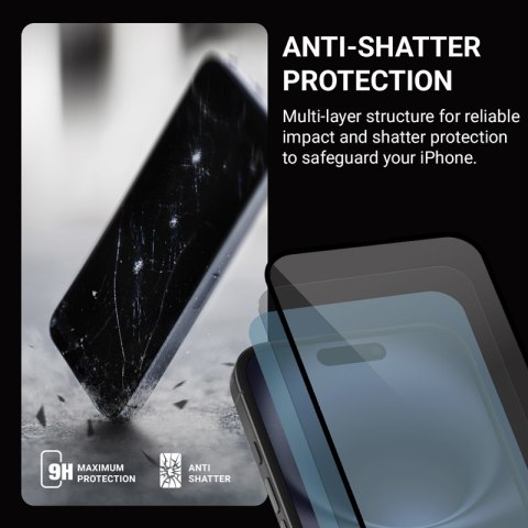 Crong Nano Glass - Niepękające szkło hybrydowe iPhone 16 Pro Crong Nano Glass - Niepękające szkło hybrydowe iPhone 16 Pro