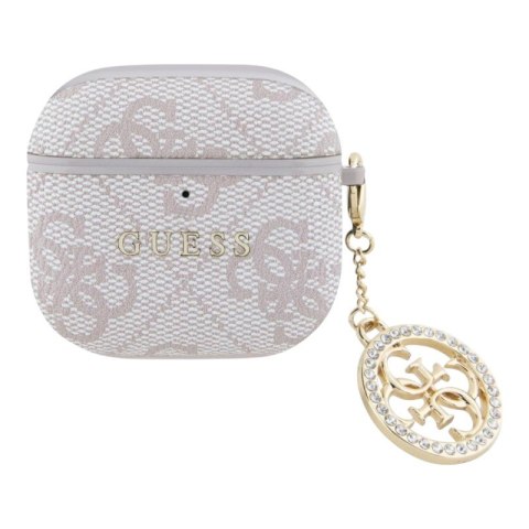 Guess 4G Strass Charm - Etui AirPods 4 (różowy) Guess 4G Strass Charm - Etui AirPods 4 (różowy)