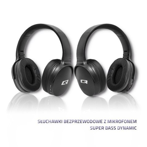 QOLTEC SŁUCHAWKI BEZPRZEWODOWE Z MIKROFONEM SUPER BASS DYNAMIC | BT | CZARNE QOLTEC SŁUCHAWKI BEZPRZEWODOWE Z MIKROFONEM SUPER BASS DYNAMIC | BT | CZARNE
