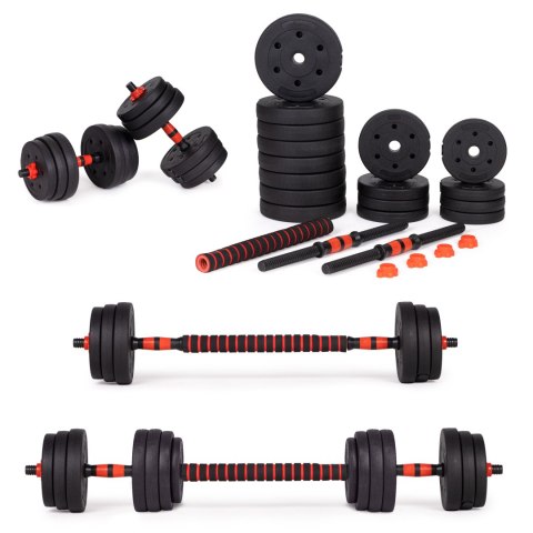 Hantle regulowane 2x15 kg sztanga zestaw 30 kg gryf Hantle regulowane 2x15 kg sztanga zestaw 30 kg gryf