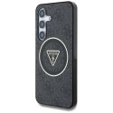 Guess 4G Glitter Triangle Buttons MagSafe - Etui do Samsung Galaxy S25+ (czarny)